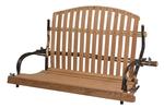 Amish Rustic Hickory Deacon Porch Swing