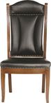 Wood Frame Upholstered Office Chair No Wheels