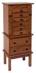 Amish 48 Lynchburg Split Mission Jewelry Armoire shown in Oak with Tavern Finish.