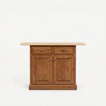 Lindger 36" Solid Wood Space Saver Kitchen Island