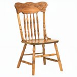 Amish Monroe Heirloom Pressback Dining Chair shown in Oak with Golden Honey Stain