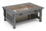 Lancaster Mission Glass-Top Display Coffee Table