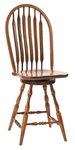 Amish Lee Bent Paddle Windsor Swivel Counter and Bar Stool