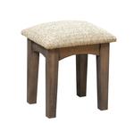 Amish Upholstered Ostego Shaker Dressing Table Stool. 100% solid wood construction.