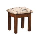 Amish Lynchburg Upholstered Mission Vanity Stool.