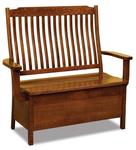 Amish Lawrence Mission Bench with Storage