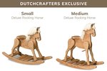 DutchCrafters Exclusive Deluxe Amish Rocking Horse Small and Medium Size Comparison