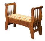 Sleigh Style Upholstered Bench