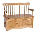 Straight Back Storage Bench