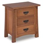 Rockefeller Three Drawer Mission Nightstand