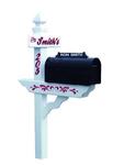 Vinyl White Classic Mailbox Post with Newspaper Holder