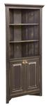 Pine Wood Corner Cabinet Hutch