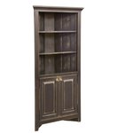 Pine Wood Corner Cabinet Hutch