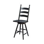 Amish Galloway Shaker Ladder Back Swivel Counter and Bar Stool