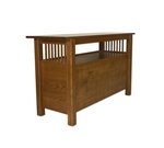 Paradise Mission Style Oak Wood 50 Inch TV Stand in Seely Finish with Two Door Storage