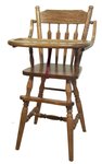 Arrow Back Oak High Chair