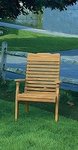 Pine Wood Curve Back Patio Chair