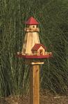 Amish Lighthouse Bird House and Feeder