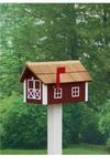 Amish Barn Style Mailbox with Cedar Shingle Roof