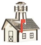 Amish-Made Wood Lighthouse Mailbox