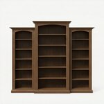 Deluxe Bookcase with Raised Panel Sides - 3 Piece Set