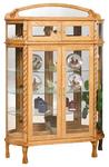 Double Door Bonnet Top Curio Cabinet