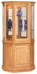 American Made Curio Cabinet with Enclosed Base