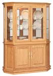 Handcrafted Curio Cabinet with Enclosed Base