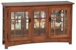 Mission Style Large Console Curio Cabinet