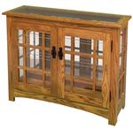 Mission Style Small Console Curio Cabinet