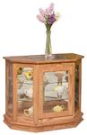 Angled Small Curio Console Cabinet