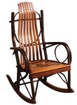 Blue Mountain Rustic Hickory Jumbo Rocker