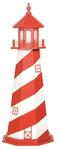 Amish Wooden Decorative Lawn Lighthouse White Shoal