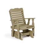 Amish Leisure Lawns Single Curve-Back Poly Glider Chair