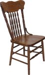 Oak Pressed Back Dining Chair