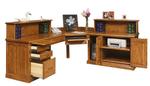L Desk with Bookcase Top