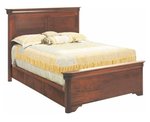 Amish Romeo Panel Bed with Short Footboard