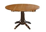 Amish Handcrafted Rustic Hickory Single Pedestal Dining Table