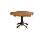 Amish Rustic Hickory Single Pedestal Dining Table