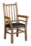Amish Rustic Hickory Four Spindle Back Dining Chair