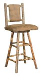 Amish Rustic Hickory Counter and Bar Stool with Swivel