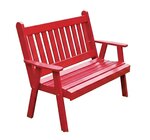 Amish Pine Wood Traditional English Garden Bench