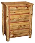 Red Cedar Log Four Drawer Chest of Drawers