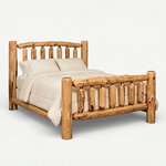 Handcrafted Rustic Solid Wood Log Bed Frame