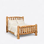 Amish Rustic Solid Wood Log Bed