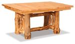 Amish Log Base Extension Dining Table