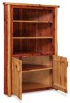Rustic Log Corner Hutch Cabinet