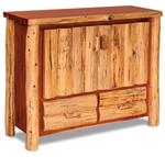 Log Furniture TV Stand with Drawers