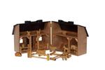 Fold and Go Barn: Wooden Toy Barn and Farm Animal Set