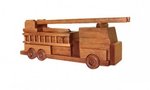 American Made Wooden Toy Fire Truck